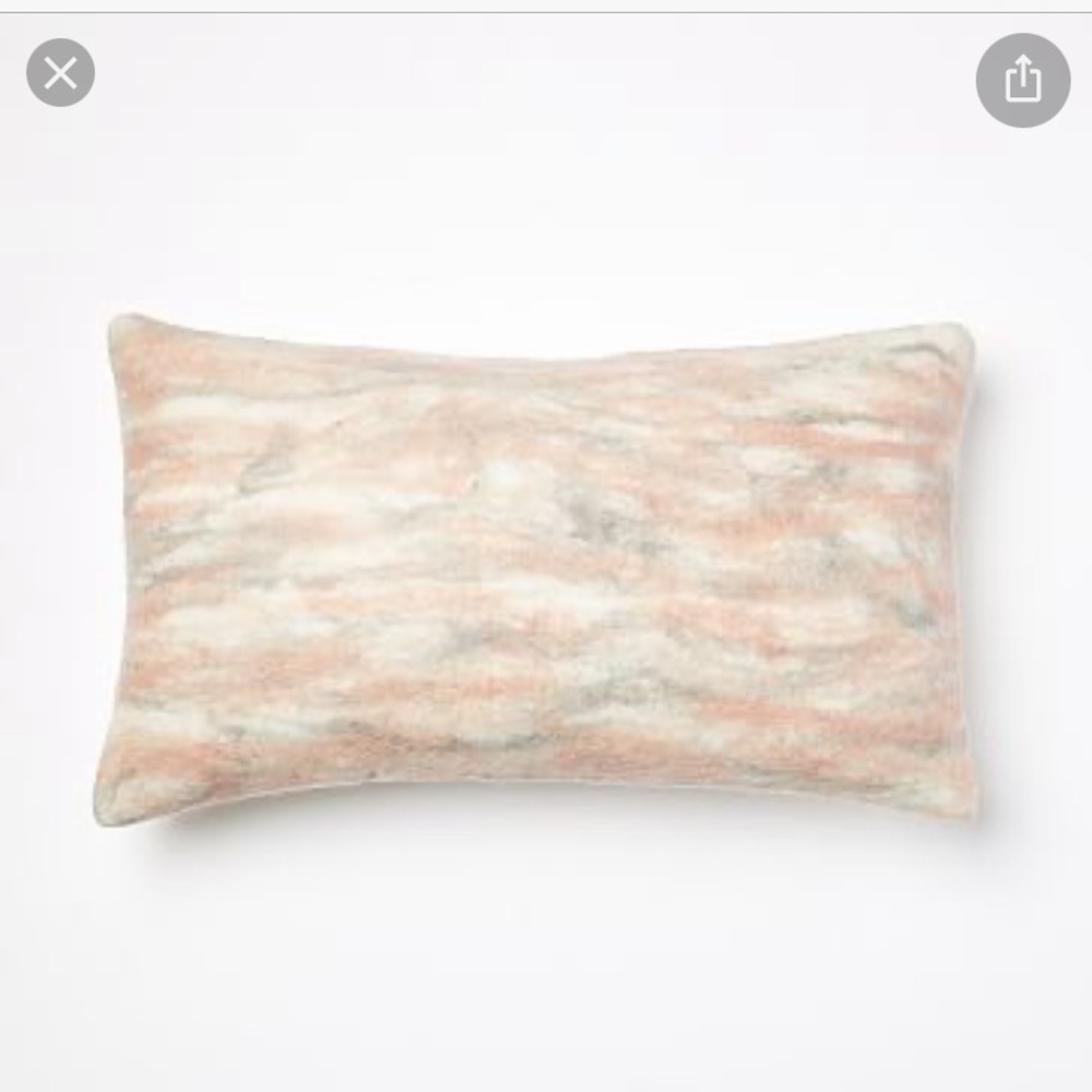 West Elm Rosette Felted Marble Pillow Cover